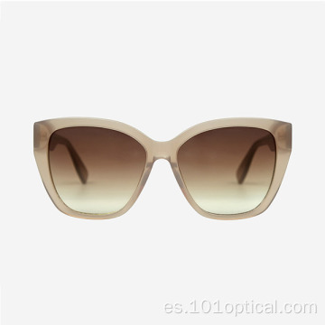 Gafas de sol de acetato con montura completa Cat Eye para mujer